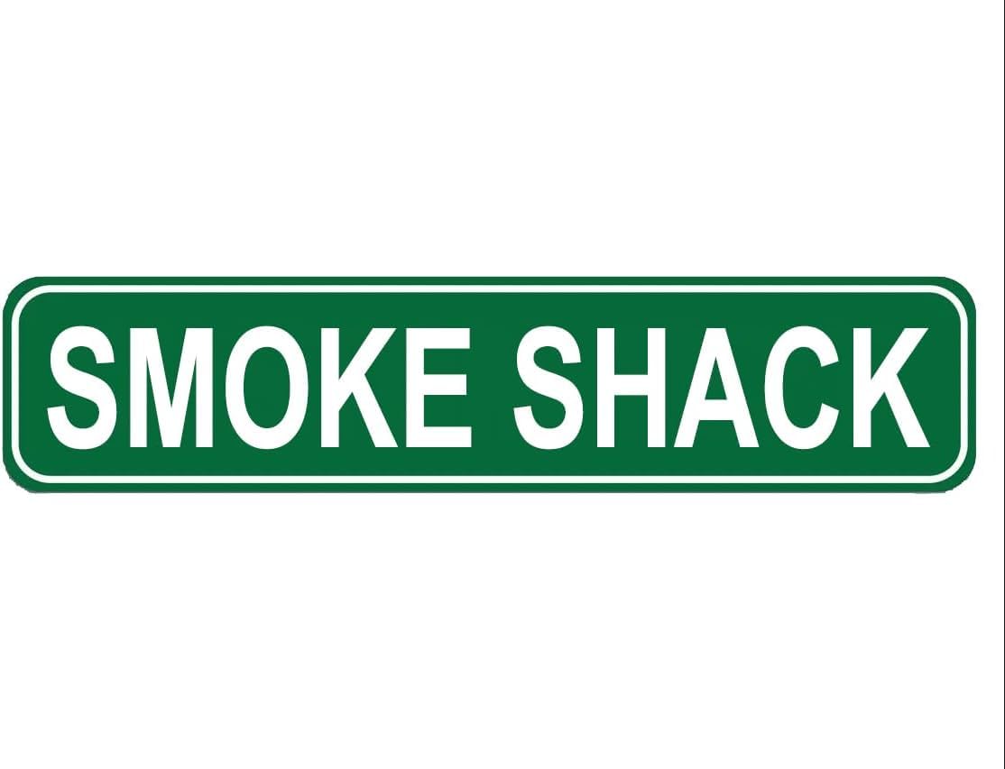 Smoke Shack Sign Retro Aluminum Metal Sign for Street Home Office Garden Decor 4x16 Inch