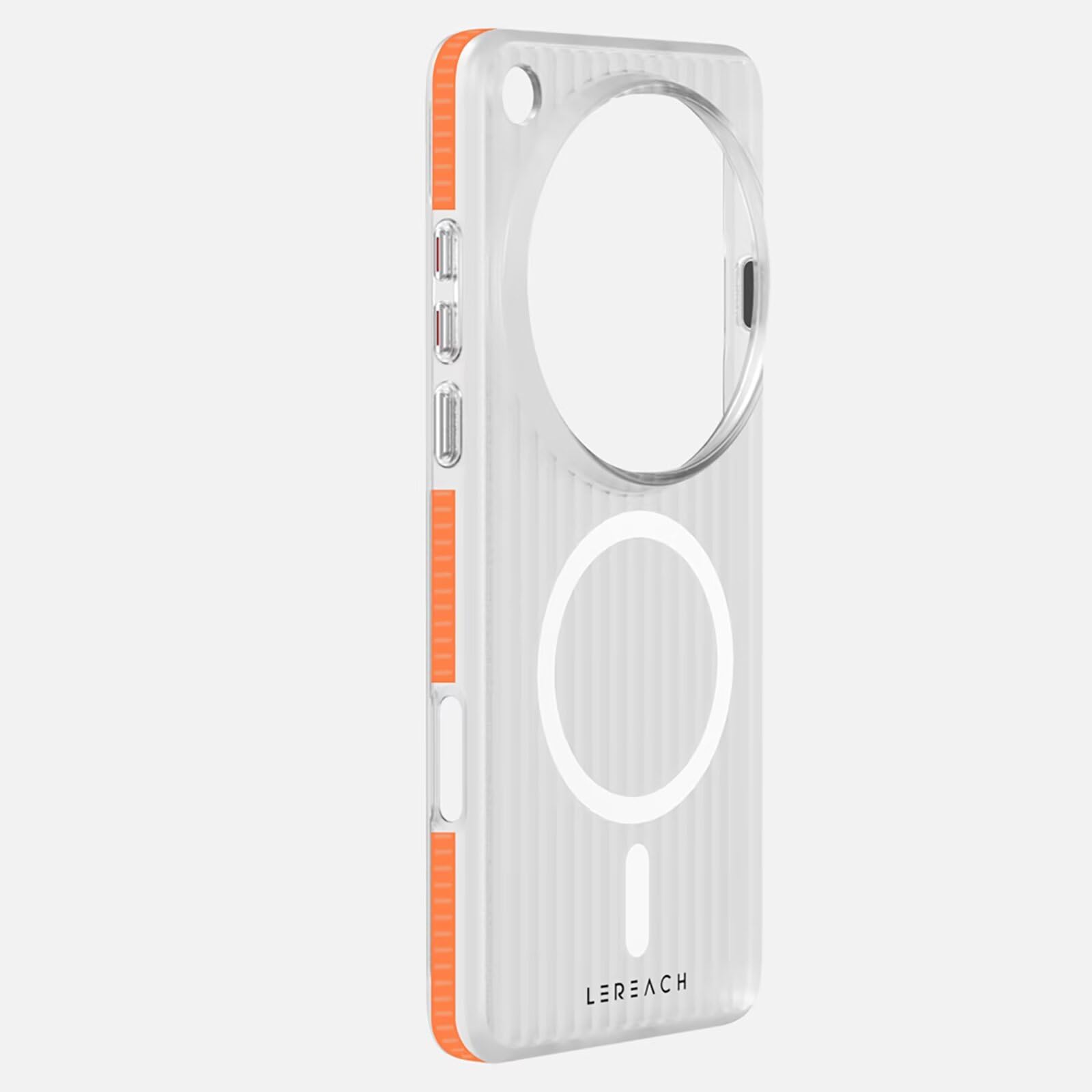 COQUE Custodia magnetica per Oppo Find X9 Ultra, impugnatura antiscivolo, design sottile, finitura opaca, elegante custodia a righe per Oppo Find X9 Ultra-Arancia