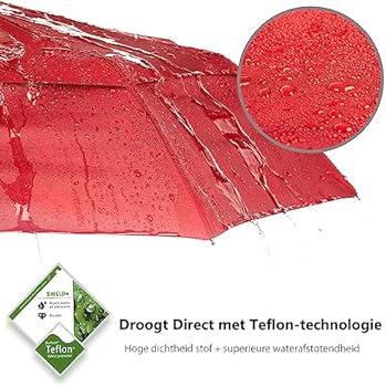 Ergonauts Reisparaplu, winddicht, geventileerde dubbele luifel met tefloncoating, draagbaar, compact, opvouwbaar, lichtgewicht ontwerp en hoge windbestendigheid (Zwart
