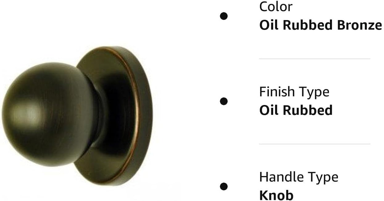 (Pack of 4) Oil Rubbed Bronze Bi-fold Knob with backplate by Better Home