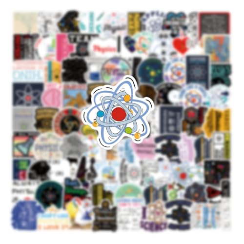 Calcomanías de física de vinilo con 123 pegatinas científicas para personalizar la laptop 5