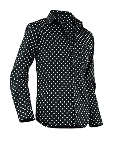 [ラグタイム セレクト] シャツ メンズ ドット きれいめ着こなし ドット柄 水玉 ドレスシャツ 日本製 長袖 804032 ブラックミドルドット L - Ragtime Select(ラグタイム セレクト) - 商品画像