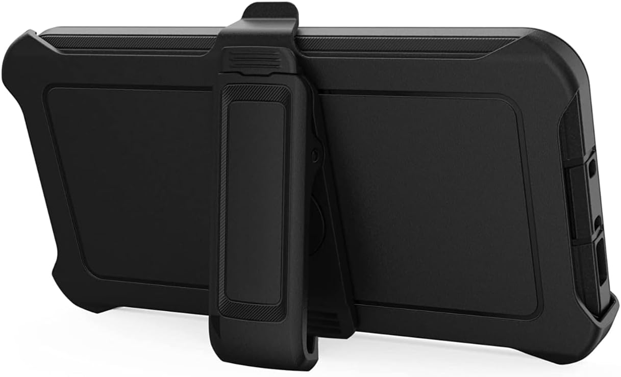 Defender Case Compatible with Samsung Galaxy S23, Shockproof, Drop Proof, Ultra-Rugged with Port Protection, Includes Holster Clip Kickstand Black