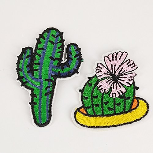 Libiline 15Pcs Kid Embroidered Patches Cactus Sew On/Iron On Patch Applique Clothes Dress Plant Hat Jeans Sewing Flowers Applique Diy Accessory (Cactus) #TOP3
