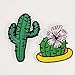 Libiline 15pcs Kid Embroidered Patches Cactus Sew On/Iron On Patch Applique Clothes Dress Plant Hat Jeans Sewing Flowers Applique DIY Accessory (Cactus)