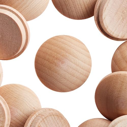 WidgetCo 1 Maple Button Top Wood Plugs, Woodworking Plugs, Can Be Sanded, Stained, or Painted (Qty 100)