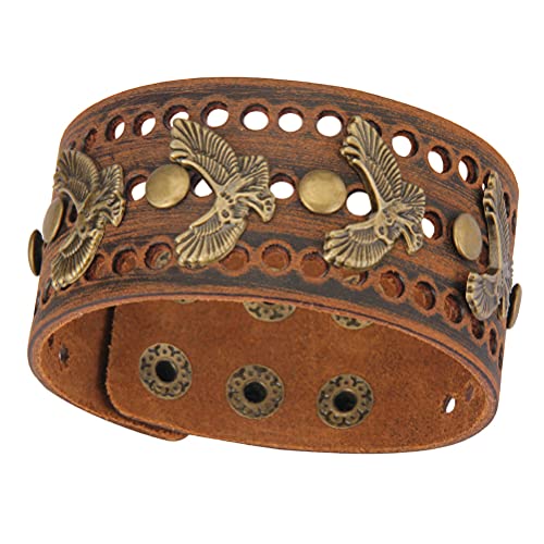 Pulsera de cuero trenzado estilo punk para hombres miniatura 7