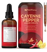 Cayenne Pepper Liquid Drops, Cayenne Pepper Supplements with Hawthorn Berry, Beet Root Powder, Tu...