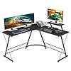 Mr IRONSTONE L Shaped Desk, Computer Corner Desk, Home Gaming Desk, Office Writing Workstation with Large Monitor Stand…