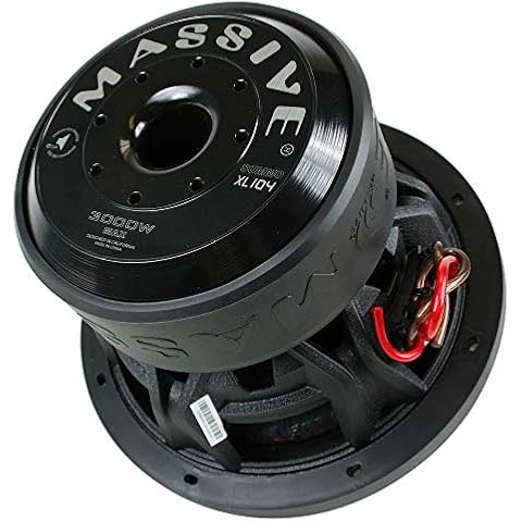 Massive Audio SUMMOXL104-10 Inch Car Audio Subwoofer, High Performance Subwoofer for Cars, Trucks, Jeeps - 10" Subwoofer 1500 Watt RMS, 3000w MAX Dual 4 Ohm, 3 Inch Voice Coil. Sold Individually Cover