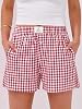 Shorts de Boxer para Mujer ANRABESS de Cuadros, Pijama de Verano 2026, Casuales para Estar en Casa, Dormir, Shorts de Cuadros, Y2K, para la Playa 4