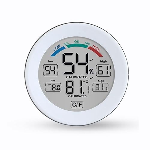 RTFJVXVZ ABS Mini Electronic Thermometer Hygrometer Memory Indoor Touchscreen