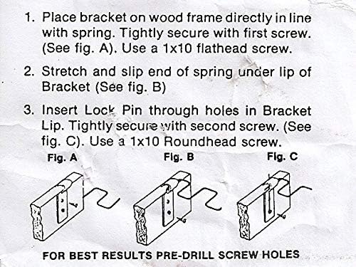 E.H.C Sofa Zig Zag Spring Repair Kit (2 Brackets) Includes All Hardware