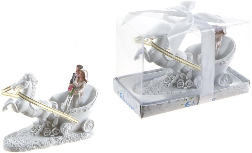 Lunaura Wedding Keepsake - Set of 12 Wedding Couple on Horse Carriage Favors
