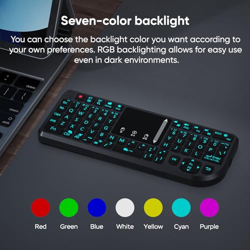 T808 Mini Bluetooth Keyboard with Touchpad, Upgraded Multi‑Touch Touchpad by Miritz - Used condition - Image 2