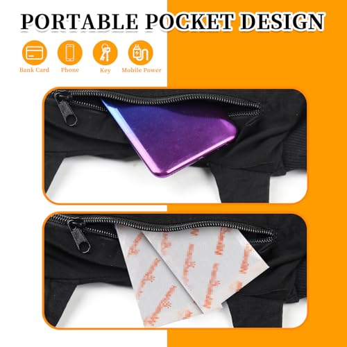 2 Pcs Football Hand Warmer Pouch, Football Warmer Bag Black HandWarmer Pouch Hand Muffs with Zipper Pocket and Adjustable Strap for Soccer, Golf, Fishing, Winter Outdoor Walk (Adult)
