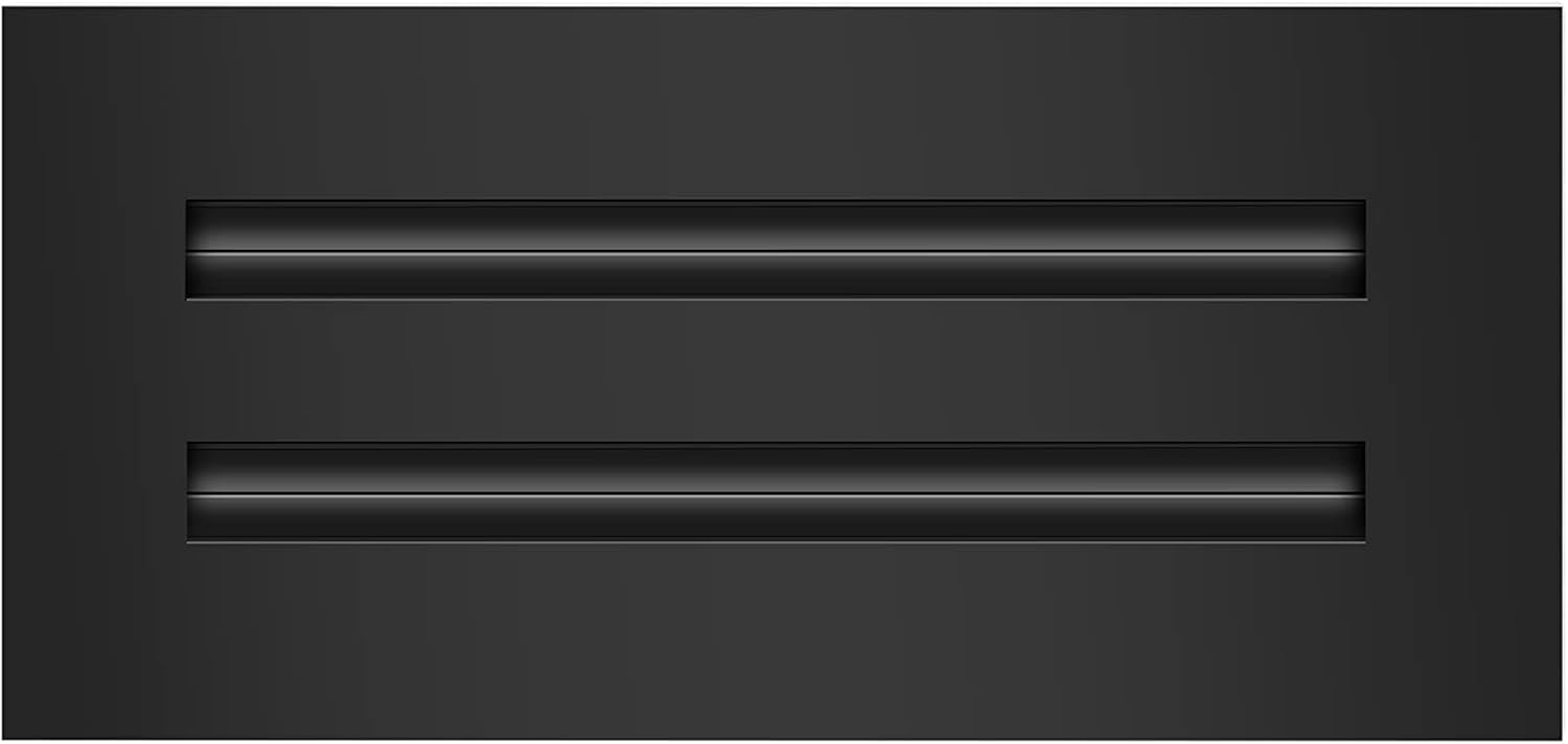 BUILDMART 10x4 Modern AC Vent Cover Decorative Black Air Vent