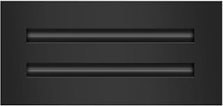 Texas Buildmart 10x4 Modern Black Aluminum AC Vent Cover - Linear Slot Diffuser Grille for Ceiling Wall Floor Heating Cooling