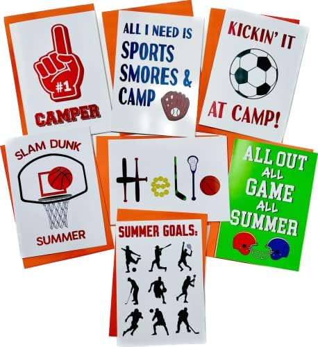 Sunny Marshmallow SPORTS PACK-Camp Greeting Card Pack of 7