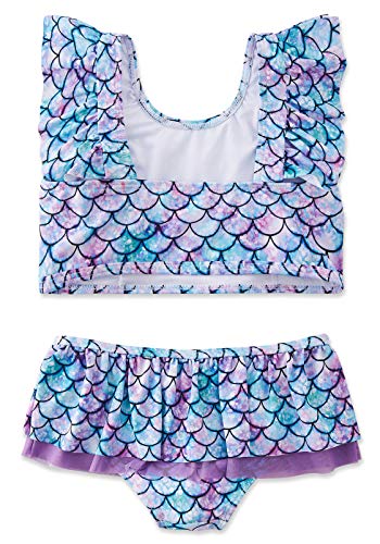 image for swimsobo Toddler Infant Girls Swimsuits Mermaid Fish Scale Printed Bat