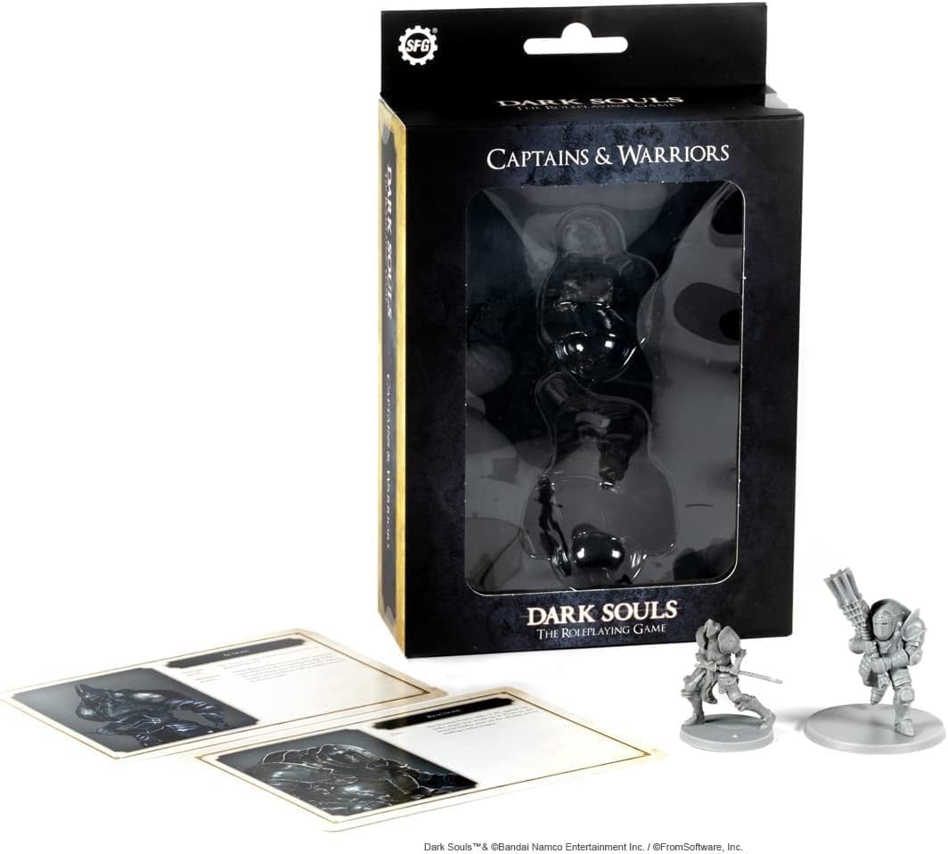 Steamforged Games Dark Souls The Role Playing Game: Captains & Warriors Miniatures & Stat Cards