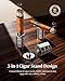 DGhope Cigar Punch 9mm Built-in Punch with Compact Cigar Stand, Portable Clean Punch Cut Cigar Holder Ashtray Rest for 36–60 Ring Gauge, CNC Aluminum, Golf Cigar Holder Gray