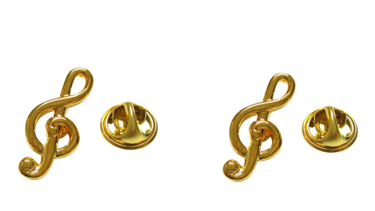 CALLARON Spilla A Forma Di Chiave Di Violino Con Strass – Accessorio Moda Donna In Metallo Argento