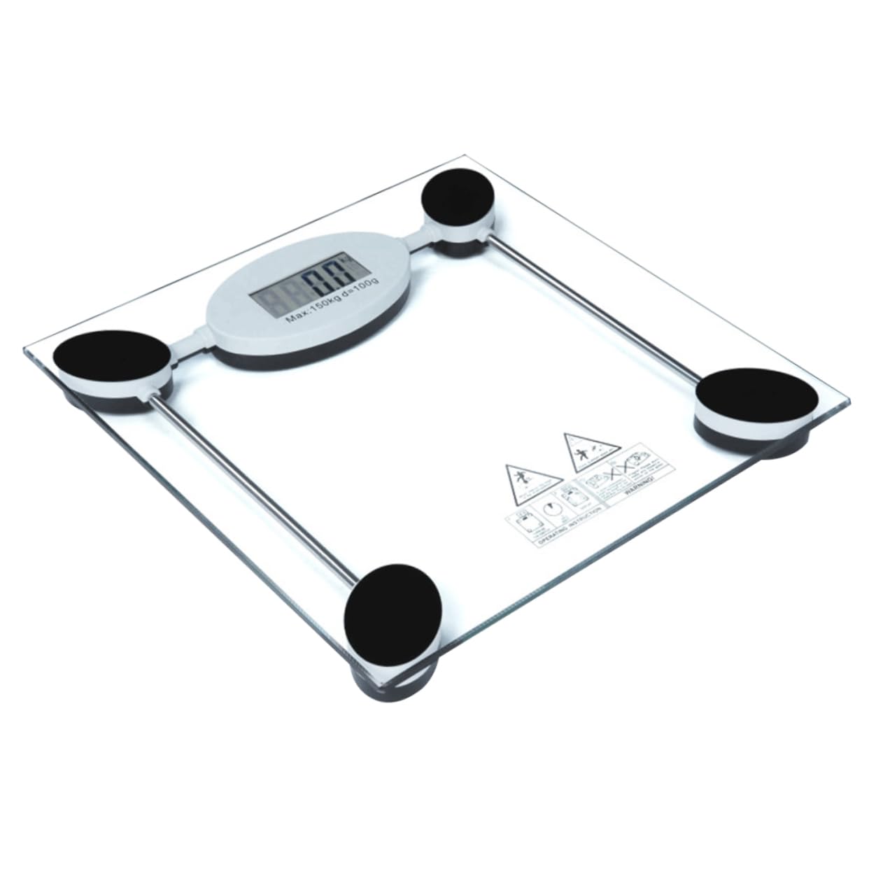 Báscula Digital de Baño con Sensor Táctil Plataforma de Vidrio y Pantalla LCD Precisión Alta Diseño Elegante y Portátil para Peso Corporal