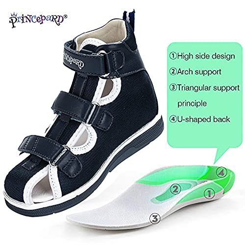 Princepard Orthopedic Sandals For Kids And Toddlers, Summer Children's Corrective Shoes For Boys And Girls Flat Feet Or Tiptoe Walking,High-Top Ankle Support And Anti-Slip Sole #TOP2