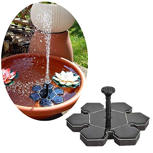 Lelestar Fuente de Agua para pájaros con energía Solar para Exteriores, Fuente de Agua para decoración de Piscina, Estanque, jardín, Patio, Acuario