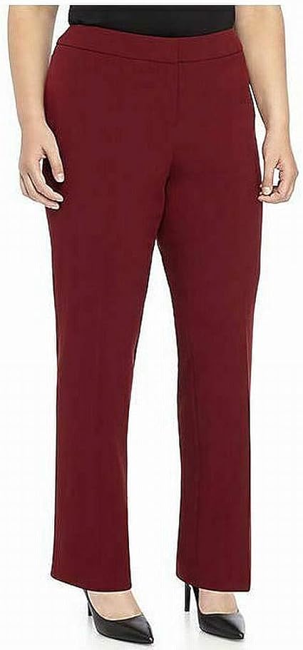 Nine West Pantalón Crepé Para Mujer, Berenjena Multi