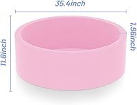 Vista 2 de Piscina de bolas de espuma con 200 bolas de bolas, comodidad y seguridad del pozo de pelotas de bebé de 35.4 x 11.8 x 1.96 pulgadas, bolas