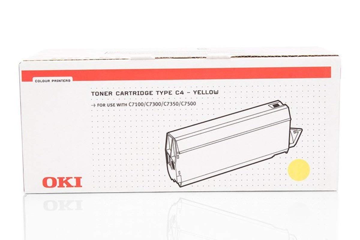 Toner yellow OKI C 7350 haute capacité 10000 pages pour graphiques nets