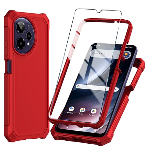 Coque de téléphone pour Cricket Icon Pro 2026 intégrale rouge