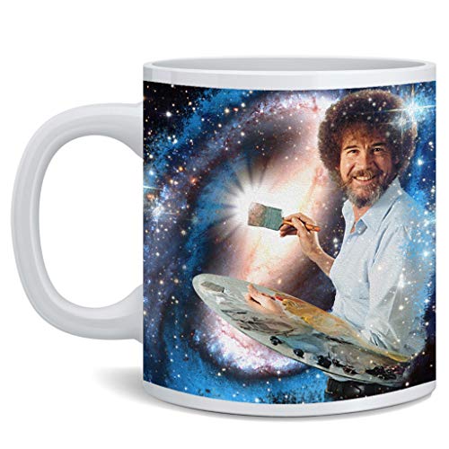 Poster Foundry Bob Officially Licensed Ross Mug Painting Galaxy Stars Space Universe Cool Motivational Retro Vintage Style Positive Energy Ceramic Coffee Mug Tea Cup Fun Novelty Gift 12 oz