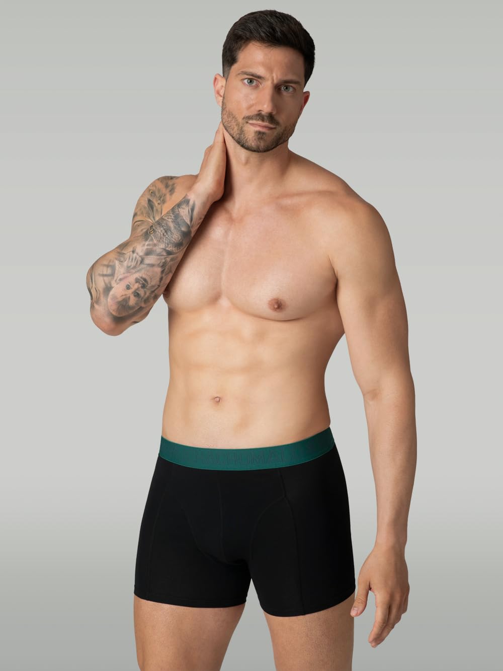 Muchachomalo Calzoncillos para Hombre, Ropa Interior Lisa de Algodón para Hombre, Pack de 7 Unidades, Bóxers Lisos de Corte Clásico con Cintura Elástica