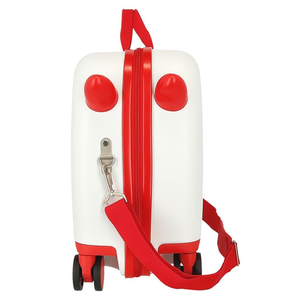 Joumma Disney Mickey Racing Walizka dziecięca biała 50 x 38 x 20 cm sztywne tworzywo ABS boczne zapięcie szyfrowe 34 l 2,1 kg 2 podwójne koła bagaż podręczny