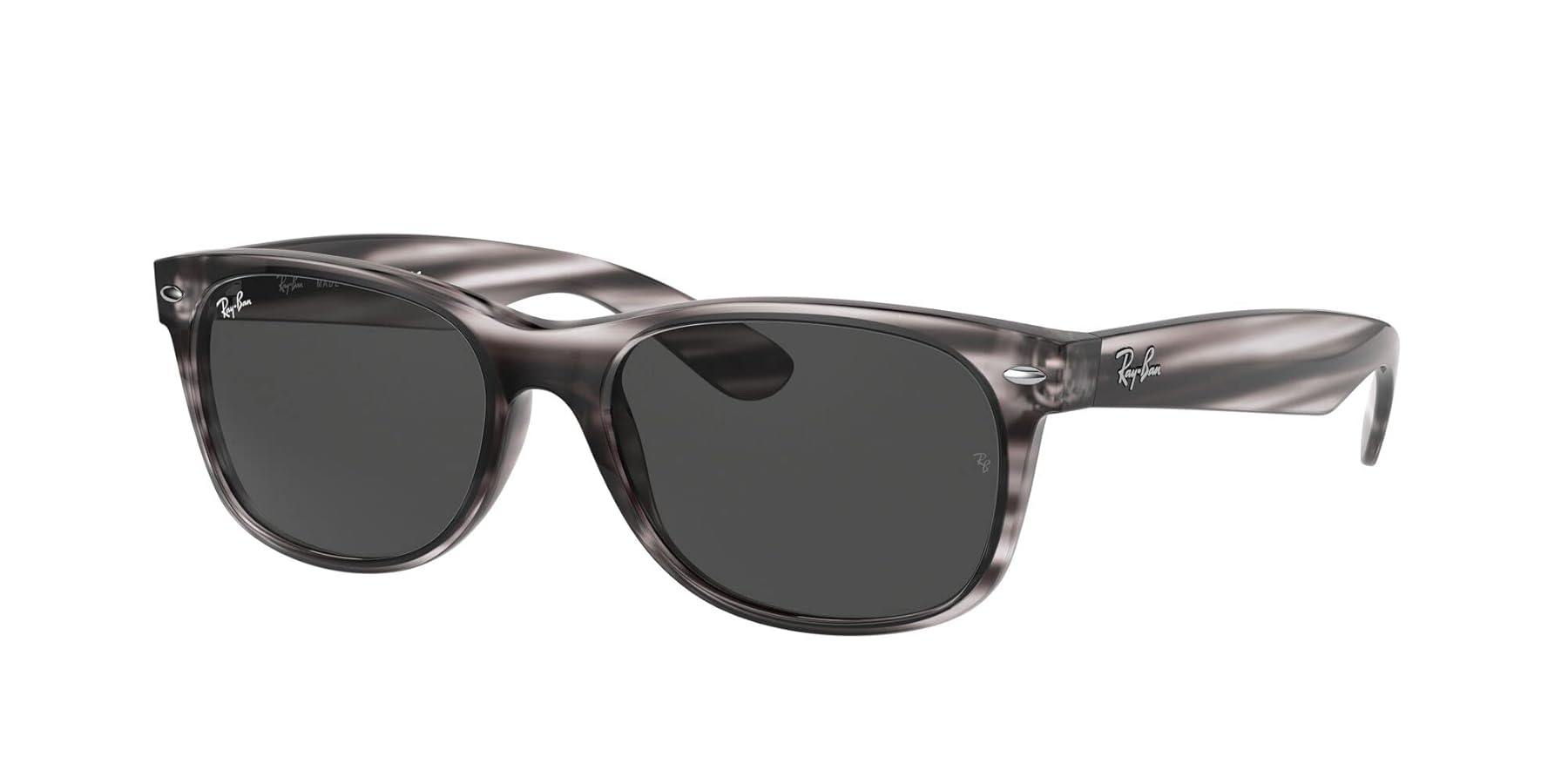 Ray-Ban RB2132 New Wayfarer Square Sunglasses, Striped Grey
