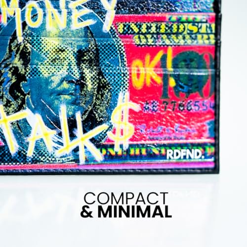 SIMPLYMDRN Louder Than Words - RDFND Minimalist Wallet - Credit Card Holder - Cool Wallet For Men - Faux Leather Thin Wallet - Ultra Slim2