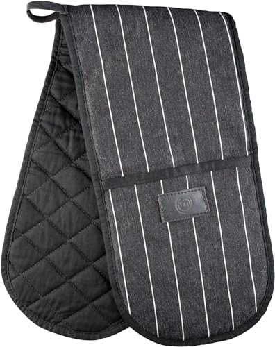 MasterChef 526271 Connected Oven Glove - Pinstripes - Unisex - 100% cotton