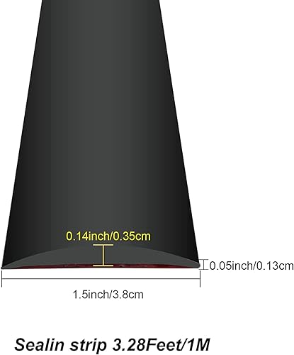 Miniatura 7 de Tira de transición de suelo, autoadhesiva, perfil de transición, tiras de cubierta de vinilo para puerta, borde de piso, tira de unión de piso Negro