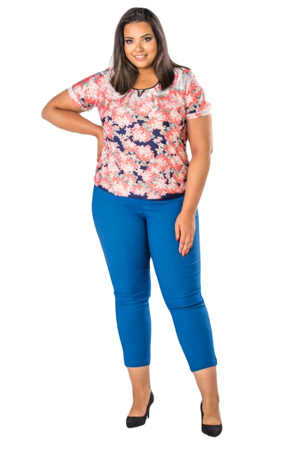 Short aux femmes Sanika 001-CN12-2 bleu en toile légère et confortable