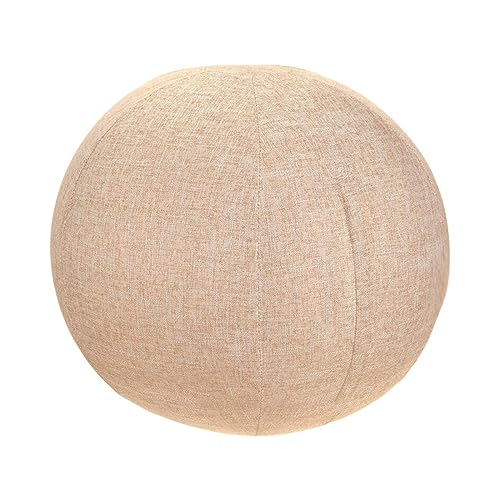 kowaku Ball Cover Exercise Ball Cover with Convenient Carry Handles Storage Balance Ball Cover Birthing Sitting Balls Chair Protector, Beige 55cm