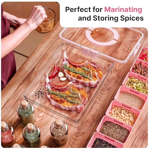 UnityProtect bandeja de servir dividida com tampa e recipientes para lanches - caixas de charcutaria