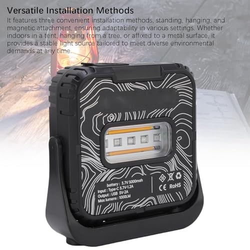Lampe de camping étanche rechargeable gradation continue pour affronter la pluie