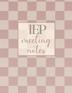IEP Meeting Notes Notebook • Organized Planner for Special Education Teachers • SPED Teacher Student Tracker Logbook (Dusty Checker): Track Student ... + Documentation Log | 8.5x11” | 100 Pages