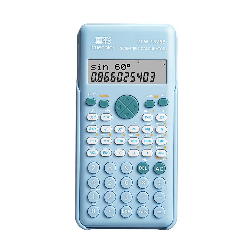 Calculadora Científica Funciones Compatible con Programas de Escuela Secundaria y Universidad Ideal para Oficina y Estudios (blanco)