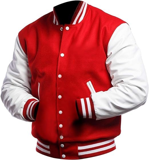 Image of Letterman Varsity Jackets for Men, Baseball Bomber Jackets, High School Letterman Jackets, Warm Wool Outerwear