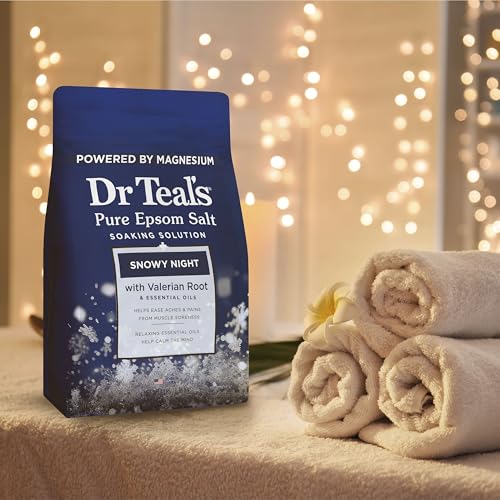 Dr Teal's Epsom Salt Magnesium Soak, Snowy Night, 48 Ounce (Pack of 4) - image 6