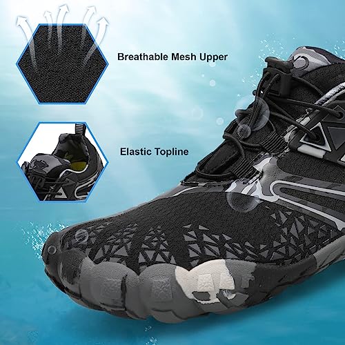 Image of XIHALOOK Athletic Hiking Water Shoes Womens Mens Quick Dry Barefoot for Beach Walking Kayaking Surfing Training